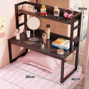 MUGG | Dormitory Bed Table Lazy Desk White Notebook Computer Shelf with Bookshelf Book Placement Item Storage Display Stand