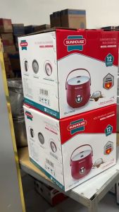 Nồi cơm điện SUNHOUSE SHD8606 /SHD8606R 18L  6 -8 người ăn  lòng dày giữ ấm  chống dính tổ ong Mỹ  có quai sách . Bảo hành chính hãng 12 tháng toàn quốc