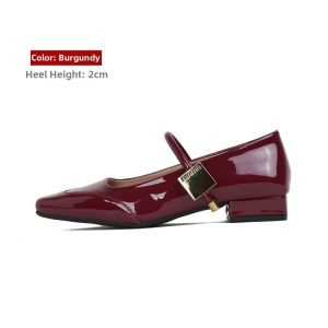 MIFEI | Red French Design Dress Mary Jane Single Shoes