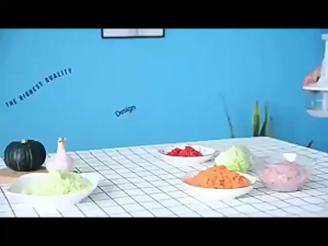 MLADEN 1.5L Manual Chopper Hand Press Push Food Processor Garlic Onion Slicer Cutter Pengisar Serbaguna