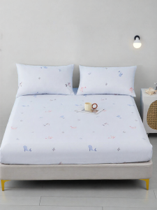 Mercury Bedding Antibacterial Cotton Bed Sheet Protector for Single/Double Bed