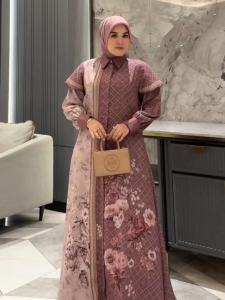 BELIFI | Clara Asymmetric Shirtdress Gamis Kemeja Eksklusif Model Two-Tone Mewah