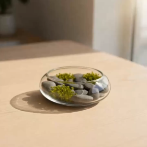 Chậu Thủy Tinh Tròn BS04 Cắm Hoa Trang Trí Để Bàn Nghệ Thuật