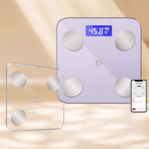 High Precision Small Electronic Weight Scale Home Use Rechargeable Body Fat Analyzer Digital Display Square Shape Health Scale