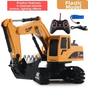 JUNHUIDA | Electric Metal Radio Controlled Tracked Excavator Toy 6 Channel