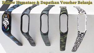 Strap Mi Band 7 6 5 4 3 Motif Army Kamuflase Tali Xiaomi Band 7 Hematacc