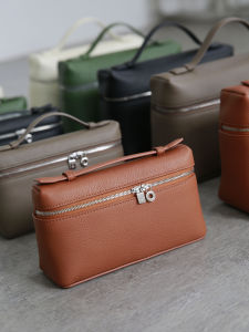 Taoli Niyan Womens Small Square Bag LP Box Bag Extra Pocket Calf Leather Lunch Box Bag Shoulder Crossbody