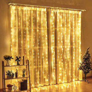 3x3/4x3/6x3m LED Curtain String Lights Christmas Garland Fairy Light Festoon Led Light Wedding Home Bedroom Decoration Lighting
