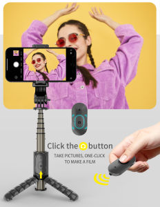 eDSLRs 2in1 Selfie Stick Tripod Bluetooth selfie stick for phone Stand Q11 Q10S with Remote Shutter Foldable Tripod Monopod with LED Fill Light