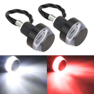 KEVANLY | 2pcs Motorcycle LED Handle Light Bar End Indicator for Car Turn Signal LED Light Universal Handle Bar Grip Plug Side Marker Lamp