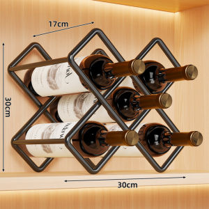 Luxurious High-End Wine Rack for Upside-Down Wine Glasses Wall-Mount No-Drilling