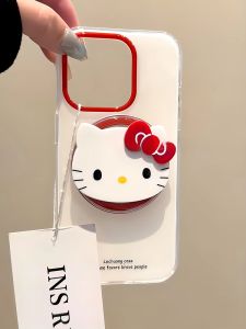 Kt Cat Butterfly Knot Bracket Cover Elegant Cute Magnetic Apple Shell Girl New Model16 Anime Protection Case for iPhone X Iphone 11