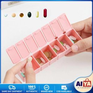 7 Days Weekly Candy Pill Case Medicine Tablet Dispenser Organizer Pill Box Splitters Pill Storage Organizer Container