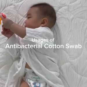 Suzuran Baby Antibacterial Ultra Thin Cotton Swab 180 pcs for Newborn