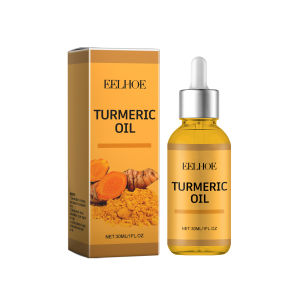 EELHOE Turmeric Oil 30ml Pure Turmeric Essential Oil Freckle Whitening Serum Anti-Wrinkle Lifting Firming Fade Spots Skin Care Brighten Fade Acne Dark Spot Pigmentation Melanin Corrector Moisturizing Skin Care