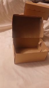 Buzz Gell Sticker Dus Kotak Coklat Renda Untuk Catering Makanan Kardus Kraft Snack Box Ukuran 10x14