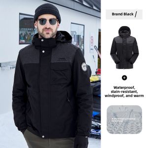 Jeep | Jeep Mens Down Jacket Outdoor Warmth Windproof Autumn Winter Padded Vest Fleece Lined Breathable Wear Resistant Quick Dry