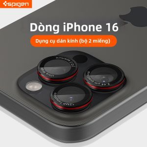 Spigen | Kính Cường Lực Chữ HD Bảo Vệ Camera cho iPhone 16 Pro Max