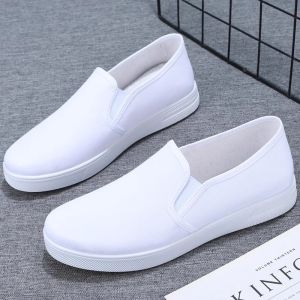 JIFANPAUL | White Soft Bottom Slip Resistant Summer Womens Canvas Work Shoes