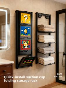 MEISD | Suction Cup Mounted Bathroom Towel Rack