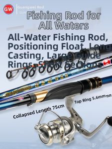 GW | Sliding Float Large Eye Positioning Ground Stand Fishing Rod Hand and Marine Dual-use