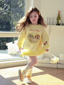 Sweet Princess Girl Dress Spring Summer New Arrival Cotton Blend Fabric Cake Skirt Long Sleeve Baby Girls Clothing AiShangLN