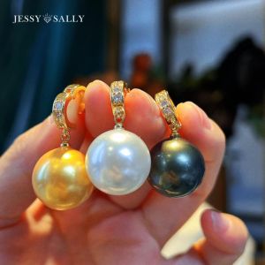 16mm Extra Large Natural Deep Sea Pearl Pendant Gold Bead Large Tahiti Black Necklace Fashion Jewelry Pendant/Choker