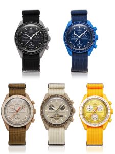 Dây Đeo Đồng Hồ Vải Nylon Hợp Tác Giữa SWATCH OMEGA Dây Đeo Đồng Hồ Sa Mạc Núi Lửa Siêu Mỏng Kiểu Dáng Mùa Hè 2023