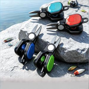 Fishing Lure Scissors Portable Stainless Steel Serrated Blade Rust Proof for PE Line Fishing Line Saltwater Fishing