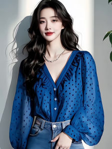 Fashionable Casual Versatile Womens Shirt Spring 2025 Elegant High-End Sensation Beautiful Top Heavyweight Euro Style