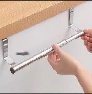 Stretchable Towel Rack Towel Bar Hanging Holder Stainless Steel Bathroom Kitchen Cabinet Shelf Hanger