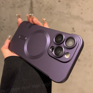 Ultra-Thin Frosted Simplistic Edgeless Magnetic Absorption iPhone Case for Apple 14 pro 13 Max IP12 H11 15 pro Skin Feel Prom New 16