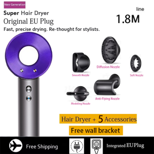 High-Speed Professional Hair Dryer with Negative Ion Technology 110000 RPM Wind Leafless Design for Quick Professional Hair Care