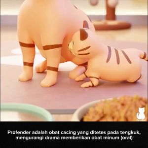 PROFENDER SPOT ON/OBAT CACING TETES TENGKUK KUCING (HARGA UNTUK 1 TUBE/PCS)