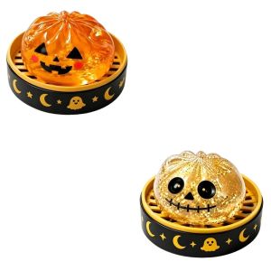 Aitemay 2 món đồ chơi sốt ruột giải tỏa Đàn hồi Chậm căng thẳng bánh bao long lanh Halloween đồ trang trí bánh bao Ma Dễ Thương cho giảm lo lắng Đồ chơi bóp mềm TPR cho người lớn & trẻ em
