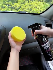 【FREE Sponge】SG Seller ⭐ Plastic Restorer Spray ⭐ Surface Coating Agent Car Home Motorcycle Use Leather Rubber Black Paint Restore Long Lasting Black Shine