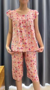 Bộ Đồ Ngủ Nữ Mùa Hè Mềm Mại Thoáng Khí - Vải Lanh Cao Cấp - Họa Tiết Đa Dạng - Size 40-75Kg