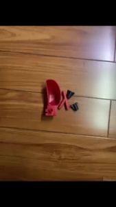 Nipel 1 Set Tempat Minum Burung Puyuh Unggas Warna Merah