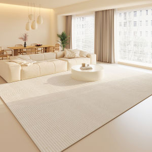Luxurious Creamy Style Carpet for Living Room And Bedroom Waterproof Sofa Mat Easy to Clean No Washing Required Home Use