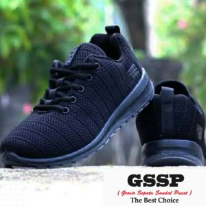 sepatu sekolah sneakers ANDO BSC 325 Full black size 37-40