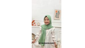 Hijab Pashmina Instan Dagu Anak Oval Jersey Spandek Premium Usia 5 - 10 Tahun BY FASSHON BIRU