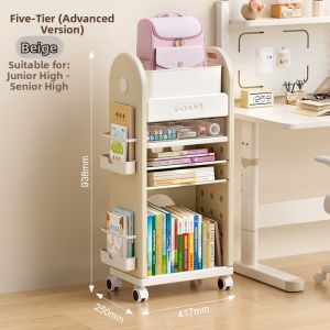 Book Storage Organizer Cart