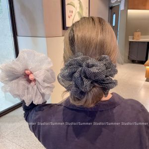 Phụ Kiện Tóc Voan Cổ Điển Chao Thiết Kế Nhỏ Thanh Lịch Băng Đô Bướm Họa Tiết Tròn Dây Buộc Tóc Thời Trang