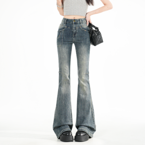 Jeanswest | Rivet Design American Vintage Slim Flared Jeans Womens Long Trousers