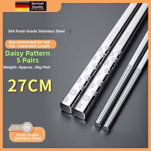 Antibacterial Mold-Proof Non-Slip Premium Stainless Steel Chopstick Set