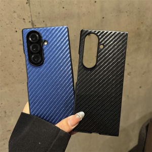 Shockproof PC Shell Carbon Fiber Leather Phone Case for Samsung Galaxy Z Fold 7 6 5 4 5G Fold7 Fold6 Fold5 Protection Cover