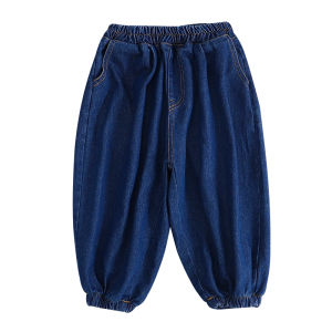 Girls Striped Sweatshirt Dad Jeans Set Spring Autumn Korean Style Polished Baby Preppy Windbreaker Polo Shirt Silk Cotton