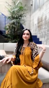 Daster Ruffle Dress Fuji Macan Simanis Model Kekinian LD 120 Busui - Bahan Rayon Tebal Lengan Lonceng