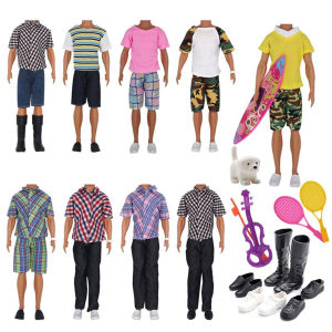 Welcomehome 16pcs/set Men Dolls Fashions Handmade 11inch Dolls Dressup Clothes Replacement Parts Random Birthday Gift for Boys Dolls