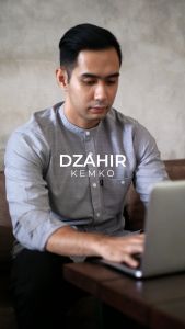 Arfan Dzahir Kemeja Koko Pria Bahan Cotton Two Tone Halus Adem